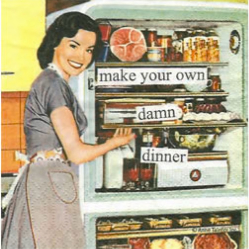 NWT 20 Beverage Napkins 5"x5" 3-Ply "Make Your Own Damn Dinner”
